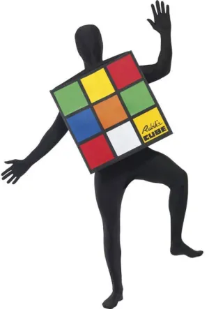 Rubik's Cube Adults Funny 80s Fancy Dress Costume