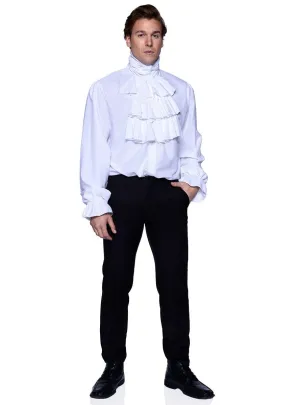 Ruffle Front Mens Victorian White Costume Shirt