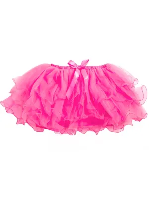 Ruffled Neon Pink Womens Costume Tutu