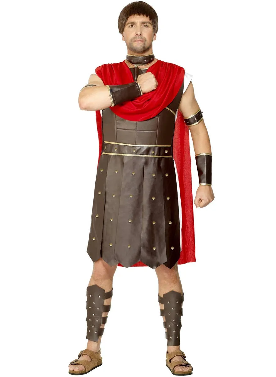 Rugged Brown Roman Centurion Soldier Mens Costume