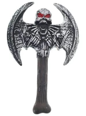 Rustic Double Sided Demon Skull Medieval Axe Weapon