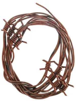Rusty Metal Look Fake Barbed Wire Halloween Decoration