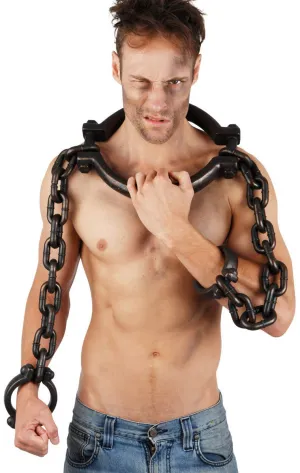 Rusty Old Prisoner Neck and Wrist Shackles