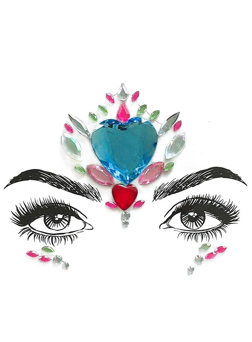 Sailor Scout Stick on Face Jewels Costume Accessory