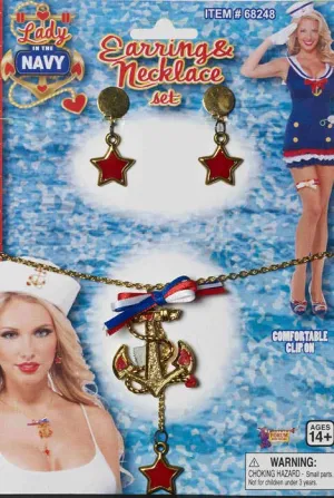 Sailor Sweetie Anchor and Star Jewellery Set