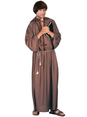 Saintlike Mens Brown Monk Dress Up Costume Robe