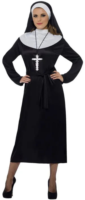 Saintly Religious Nun Womens Fancy Dress Costume