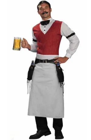 Saloon Bartender Mens Wild West Dress Up Costume