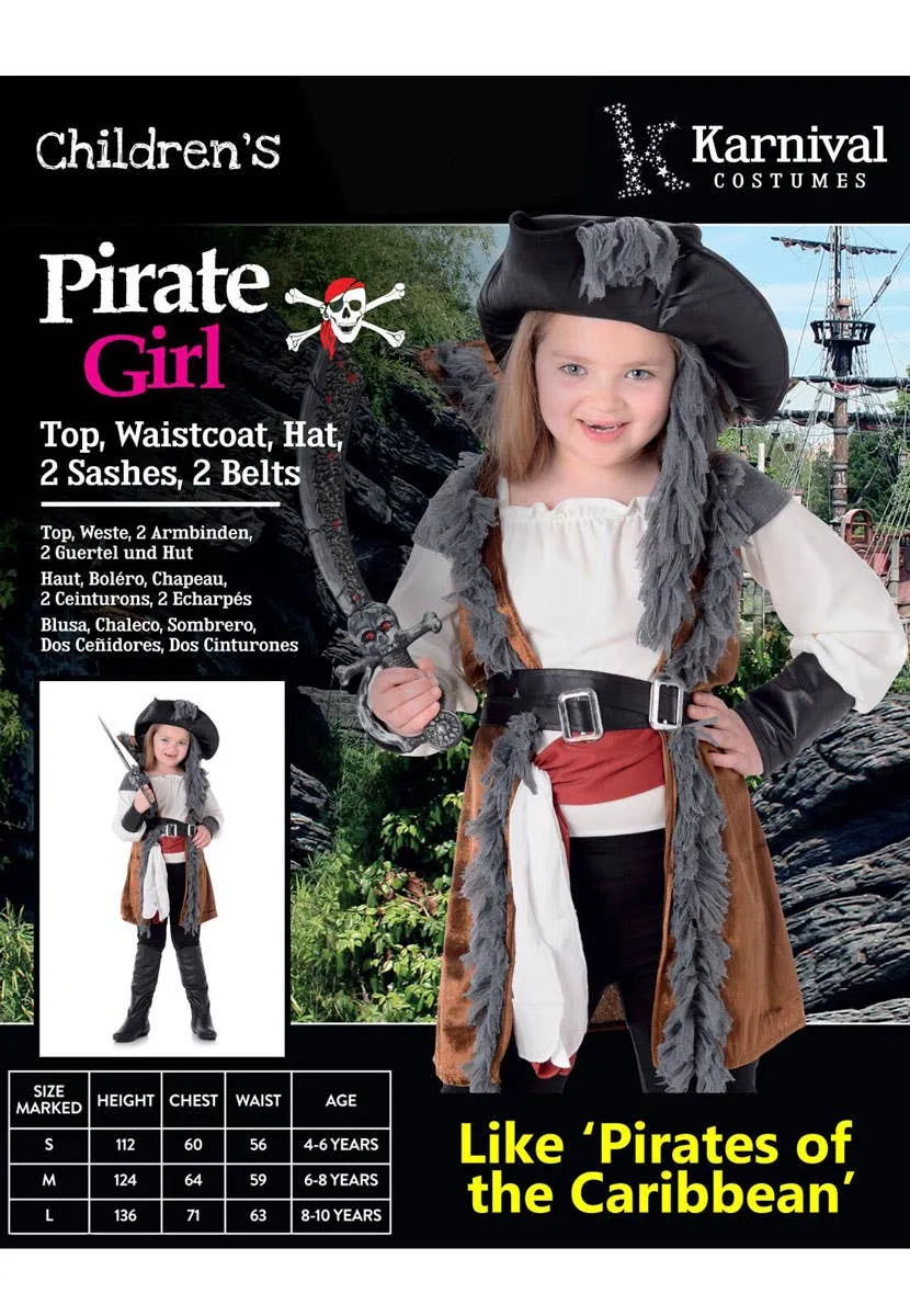 Salty Doll Girls Pirate Captain Costume