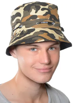 Sand Brown Camouflage Adults Army Bucket Hat