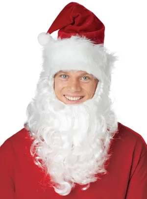 Santa Claus Hat and Beard Christmas Costume Accessory