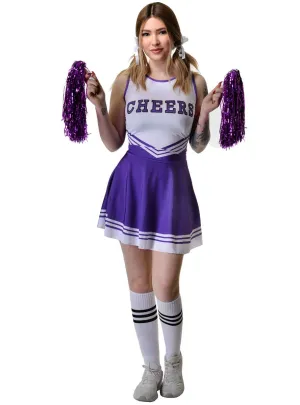 Sassy Purple Womens Cheerleader Costume