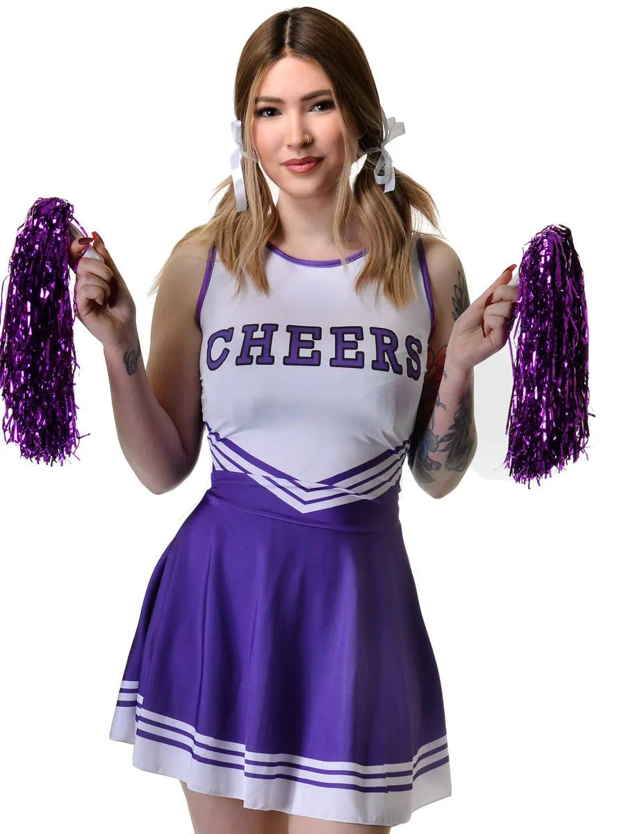 Sassy Purple Womens Cheerleader Costume