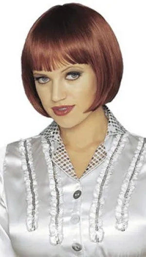 Sassy Short Natural Red Bob Womens Costume Wig