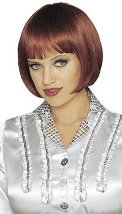 Sassy Short Natural Red Bob Womens Costume Wig