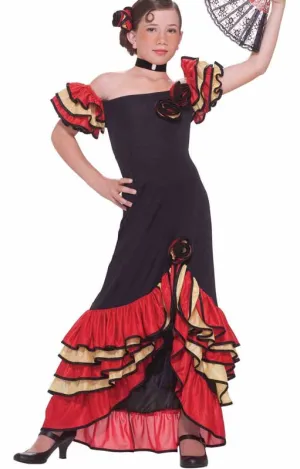 Sassy Spanish Dancer Girls Costume