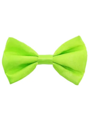Satin Neon Green Bow Tie Costume Accessory