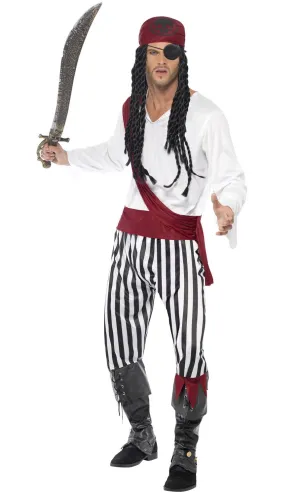 Scallywag Pirate Captain Mens Fancy Dress Costume