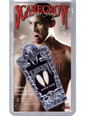 Scarecrow Deluxe Sabers Extra Long Vampire Fangs