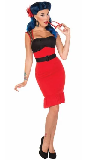 Scarlet Rose Retro Rock Womens 1950s Costume