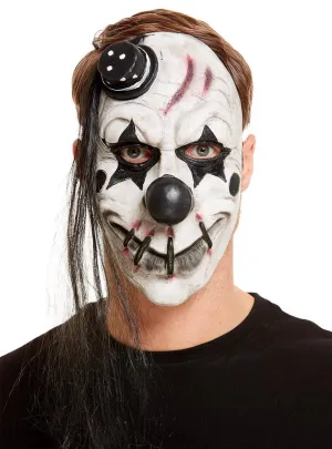 Scary Black and White Clown Latex Halloween Costume Mask