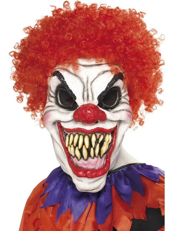 Scary Clown Halloween Mask With Wig