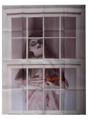Scary Doll in the Window Halloween Window Decoration