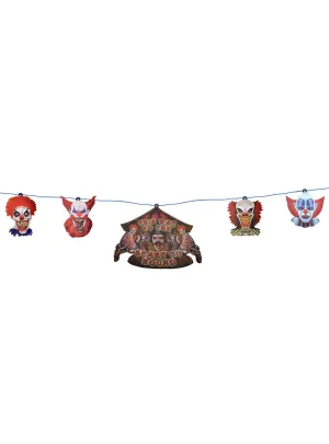 Scary Go Round Clown Bunting Halloween Decoration