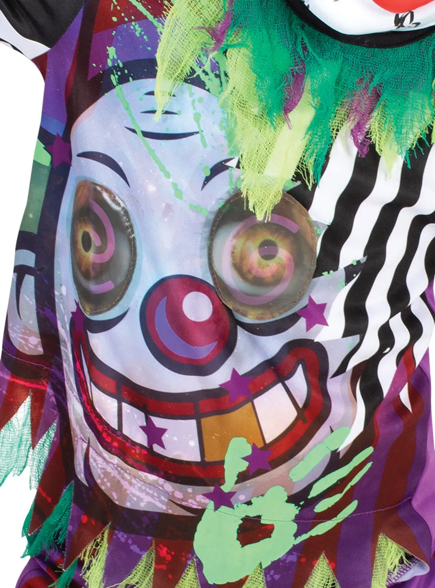 Scary Lenticular Eyed Clown Boys Halloween Costume