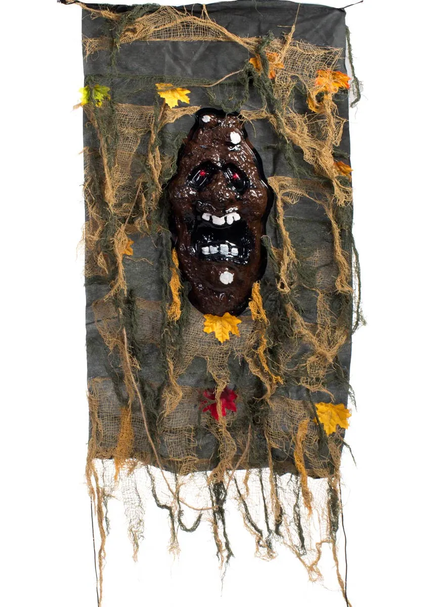 Scary Light Up Face Tree Cover Halloween Decoration