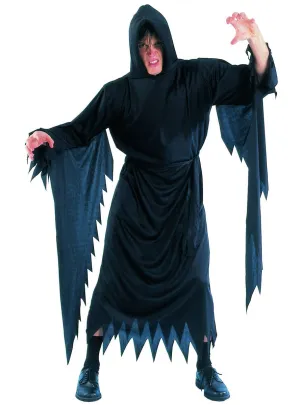 Scary Movie Adults Black Hooded Robe Halloween Costume