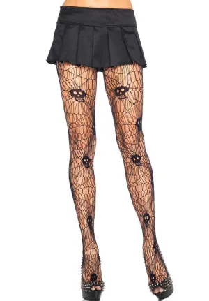 Scary Skull Web Plus Size Halloween Stockings