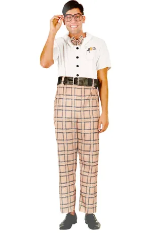 School Nerd Mens Funny Geek Fancy Dress Costume