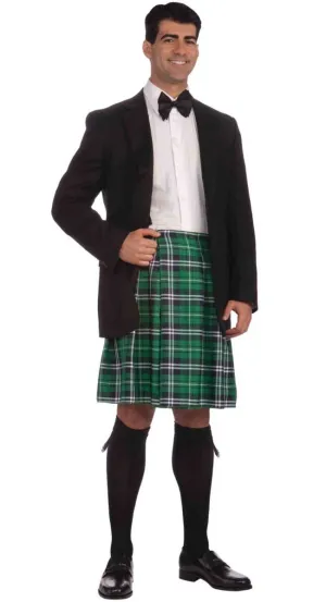 Scottish Green Gentleman's Costume Kilt