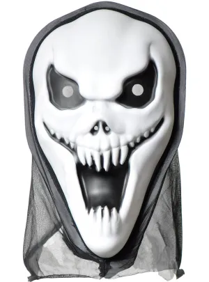 Screaming Reaper Halloween Costume Mask with Hood
