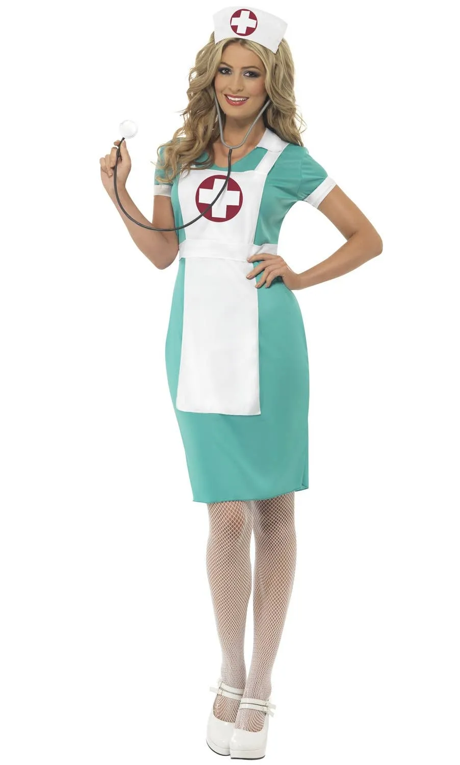 Scrub Nurse Womens Fancy Dress Costume