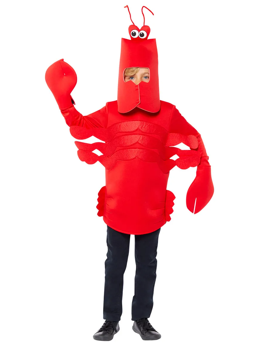 Sea Creature Kids Red Lobster Costume