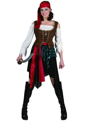 Sea Faring Pirate Womens Fancy Dress Costume