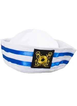 Sea Sailor White Gob Hat with Anchor