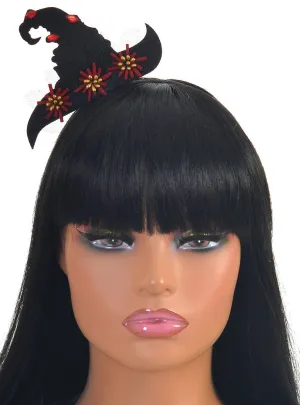 Seasonal Black Mini Witch Hat Halloween Costume Headband