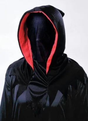 See-Through Hooded Black Halloween Costume Mask