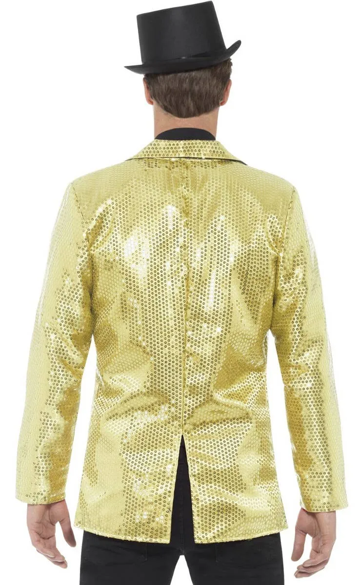 Sequin Gold Mens Cabaret Costume Jacket