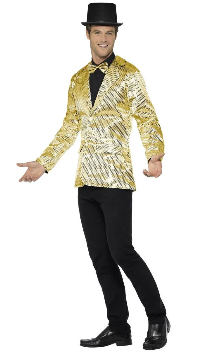 Sequin Gold Mens Cabaret Costume Jacket