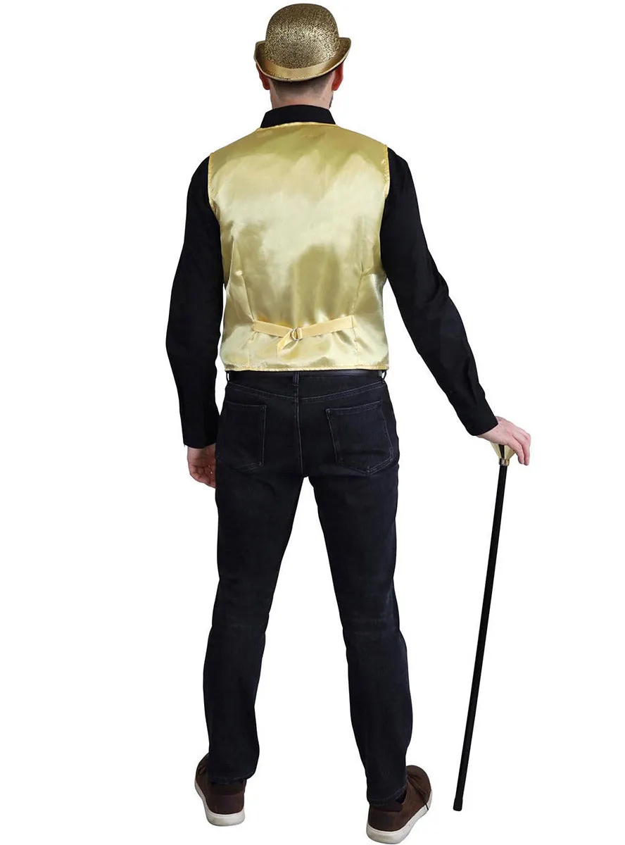 Sequined Gold Mens Costume Vest