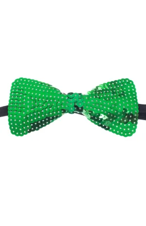 Sequined Green Costume Accessory Bow Tie