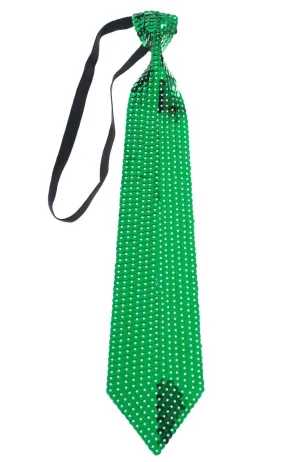Sequined Green Costume Neck Tie Accessory