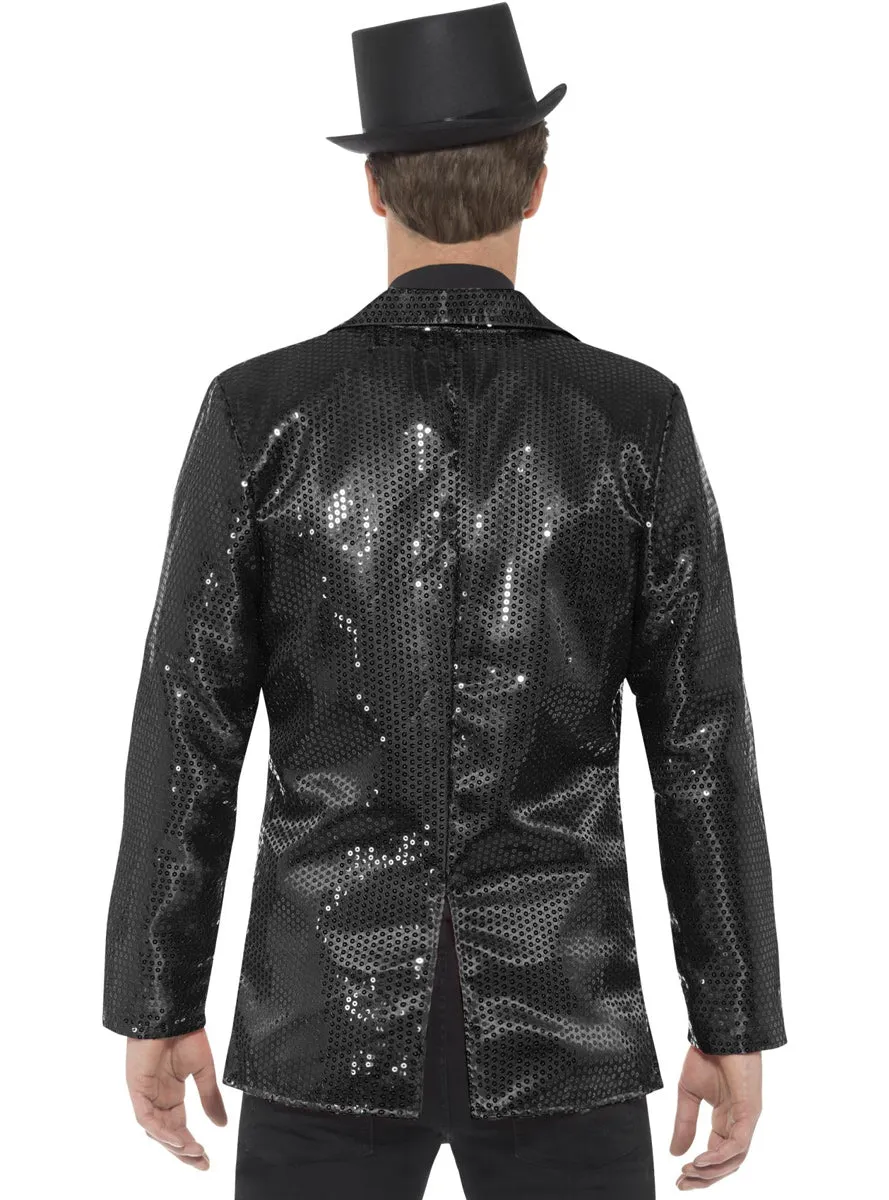 Sequined Mens Black Costume Jacket