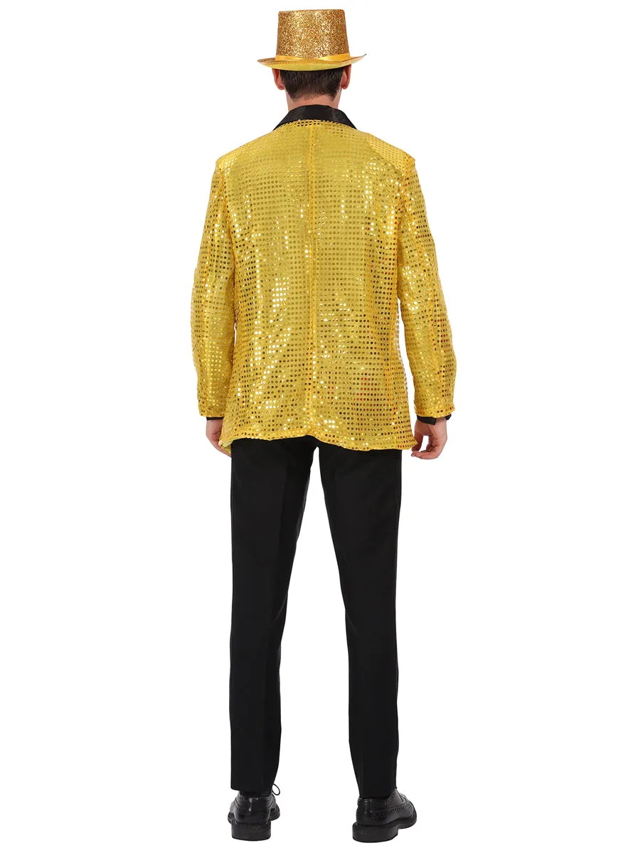 Sequined Mens Gold Costume Jacket