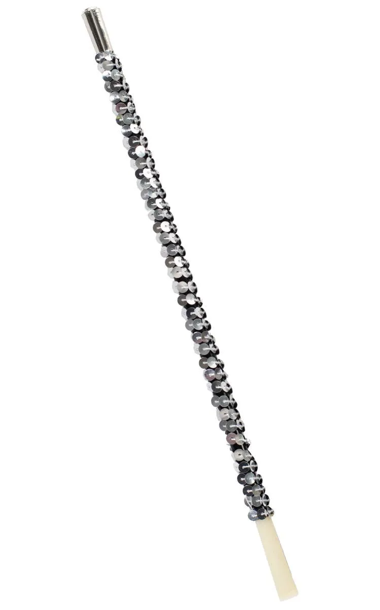 Sequinned Silver Roaring 20s Cigarette Holder