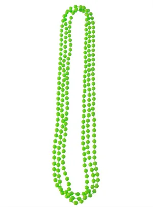 Set of 3 Neon Green Beaded Costume Necklaces